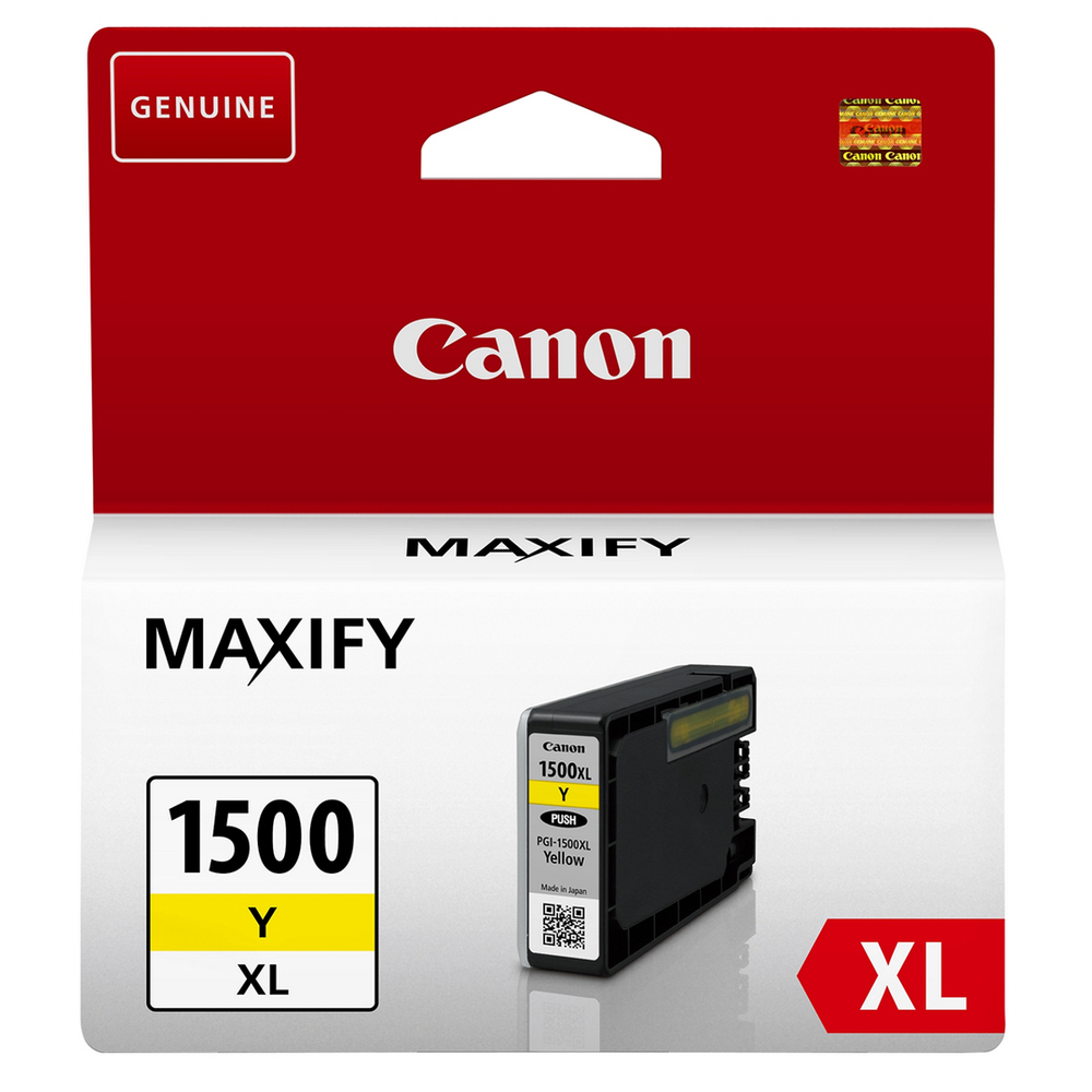 50349_1 Canon PGI-1500XL Y Geel 12,0ml - Afbeelding 1