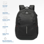 ACT Notebook rugzak 15.6 inch Zwart AC8530 - Afbeelding 5