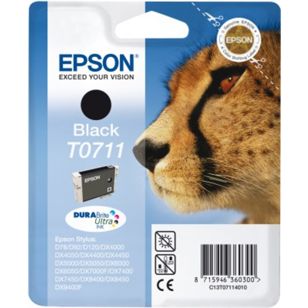 29765_2 Epson T0711 Zwart 7,4ml - Afbeelding 1
