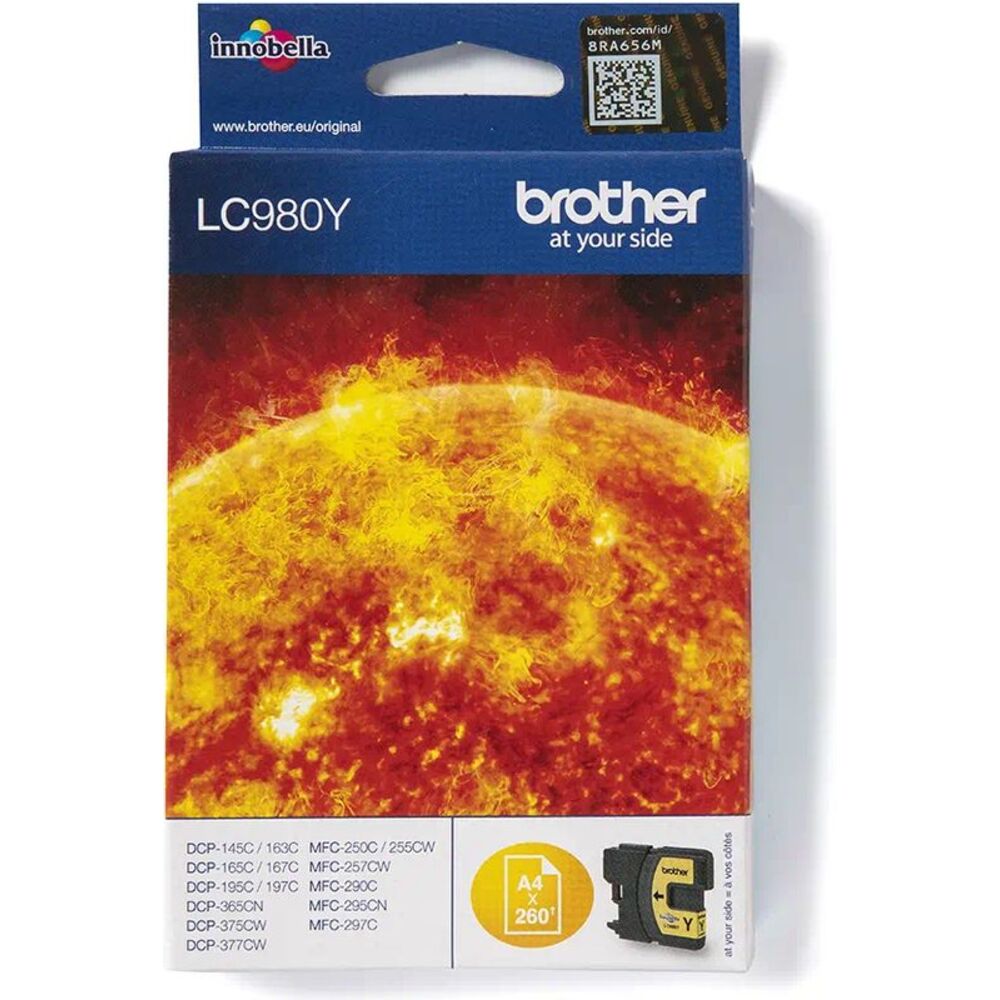 46024_brother-lc-980y-inktcartridge-geel Brother LC-980Y Geel 5,5ml - Afbeelding 1