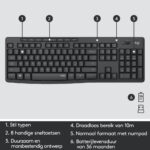 Logitech MK295 Silent Wireless Combo (Qwerty US) Zwart - Afbeelding 4