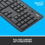 Logitech MK295 Silent Wireless Combo (Qwerty US) Zwart - Afbeelding 7