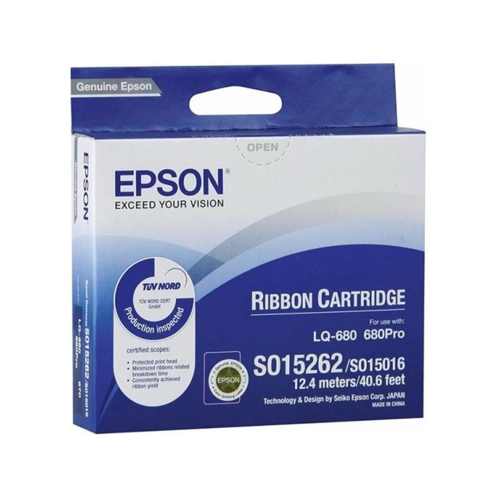 65554_epson-s015262-ribbon-zwart Epson Ribbon Cartridge Zwart S015262 - Afbeelding 1
