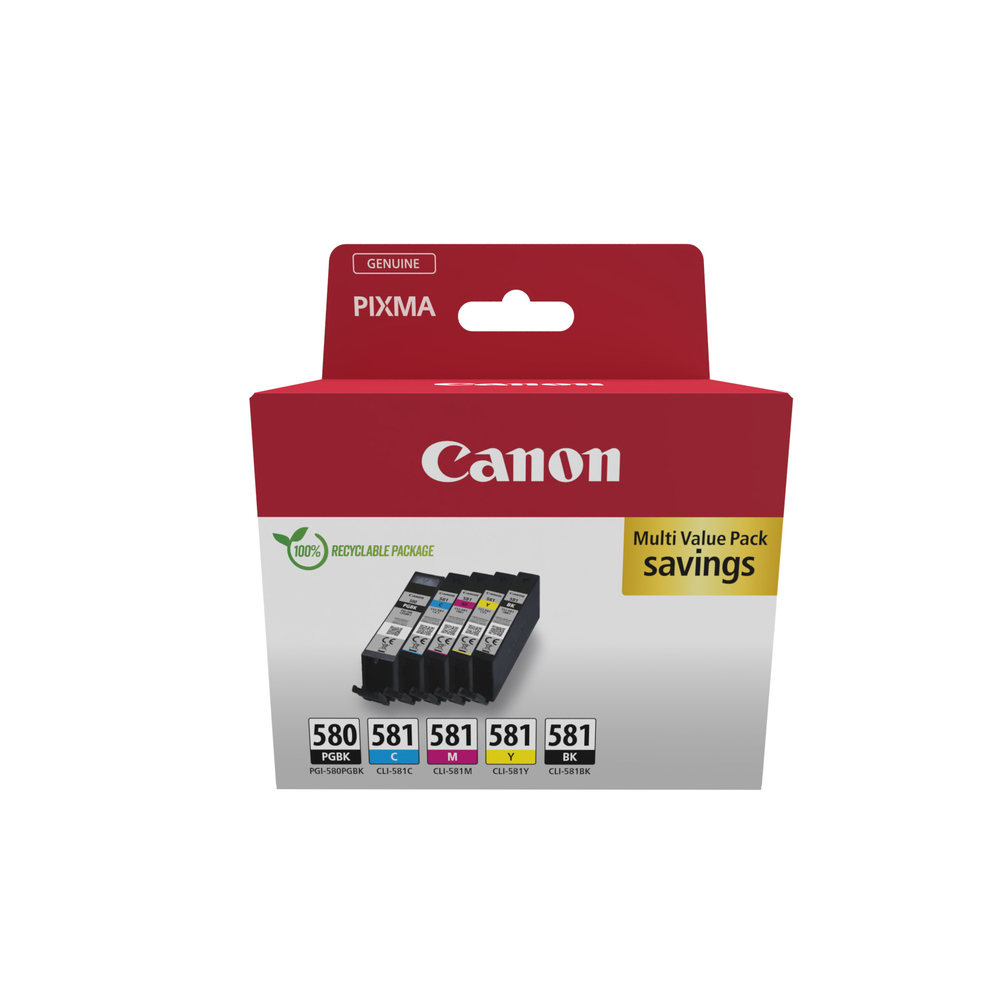 66086_1 Canon PGI-580/CLI-581 Combipack 33,6ml - Afbeelding 1