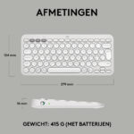 Logitech DT Logitech Pebble Keys 2 K380s Wit Bluetooth