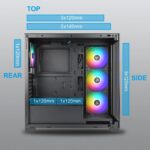 Azza Case Azza Neptun Midi Tower RGB Zwart, Hout - Afbeelding 2