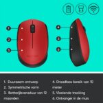Logitech Wireless Mouse M171 Rood - Afbeelding 3