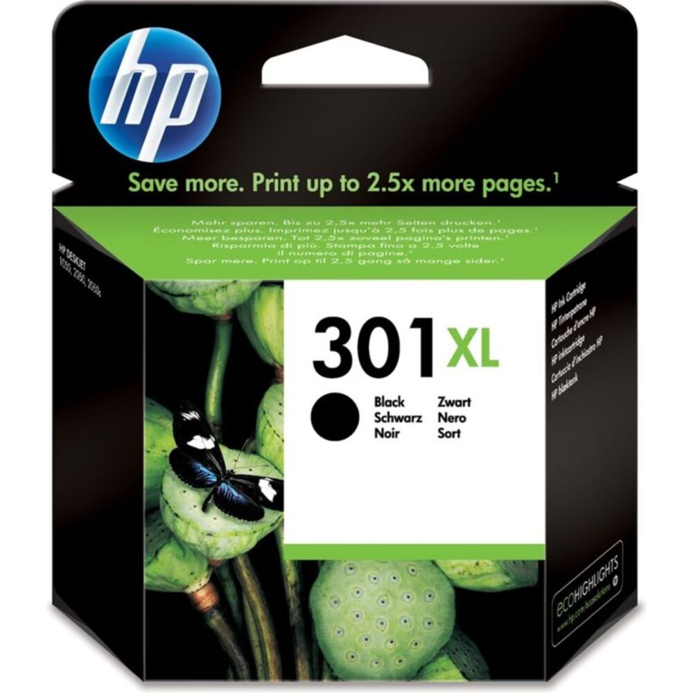 41511_hp-301xl-ch563ee-inktcartridge-zwart-hoge-capaciteit HP 301XL Zwart 6ml - Afbeelding 1