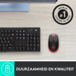 Logitech M190 Draadloze Muis Zwart/Rood - Afbeelding 3
