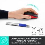 Logitech M190 Draadloze Muis Zwart/Rood - Afbeelding 5