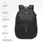 ACT Notebook rugzak 15.6 inch Zwart AC8530 - Afbeelding 5