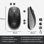 Logitech M190 Draadloze Muis Zwart/Grijs - Afbeelding 3
