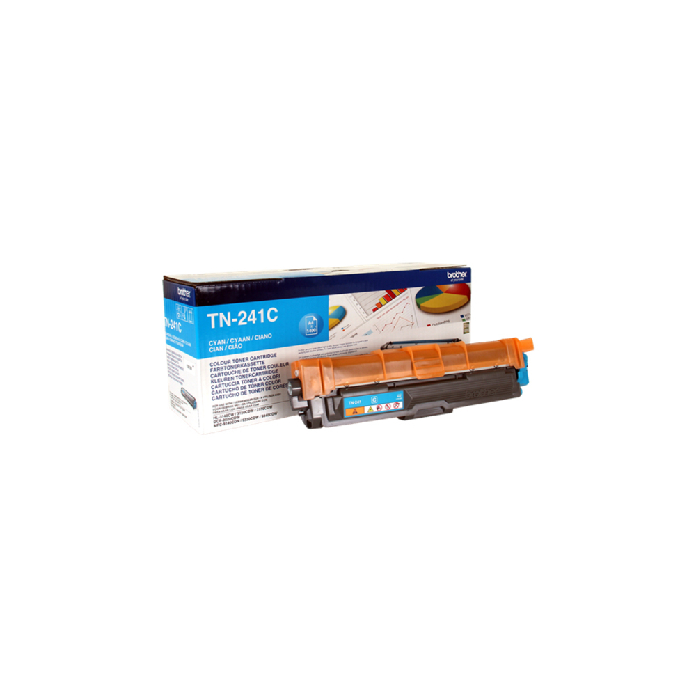 48642_1 Brother TN-241C Cyaan 1.400 pagina`s - Afbeelding 1