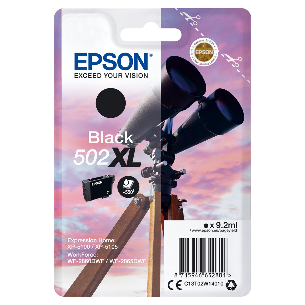 57384_1 Epson 502XL Zwart 9,2ml - Afbeelding 1