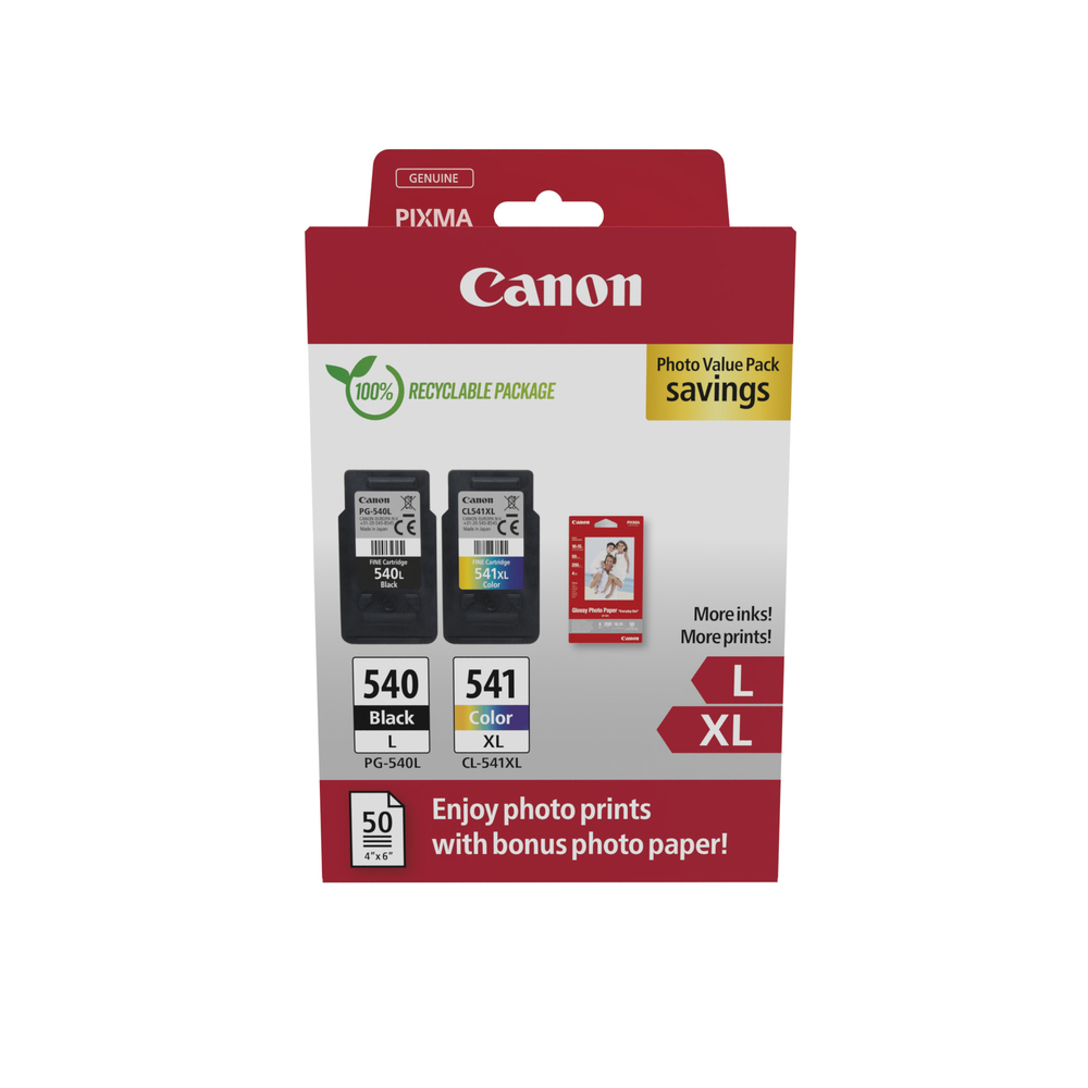 66139_1 Canon PG-540L/CL-541XL Combipack 26,0ml - Afbeelding 1