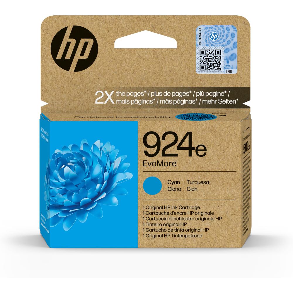 66195_1 HP 924e Cyaan EvoMore - Afbeelding 1