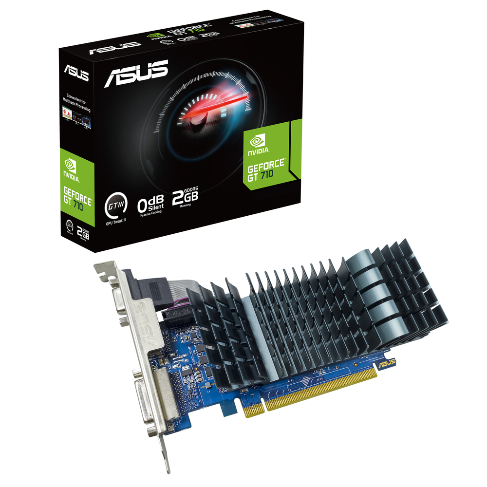 67240_4 Asus GeForce GT 710 2GB GDDR5 EVO Low Profile - Afbeelding 1
