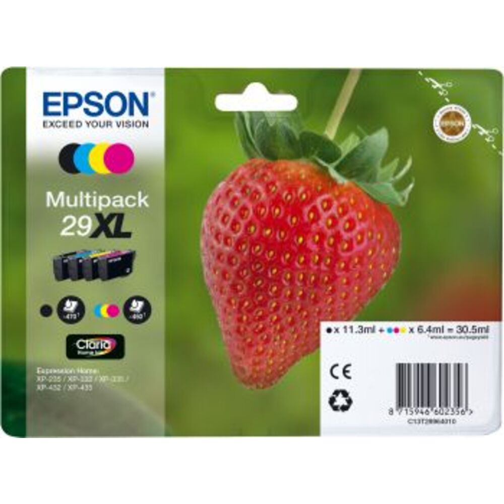 52060_epson-29xl-c13t29964012-inktcartridge-4-kleuren-multipack-hoge-capaciteit Epson T2996XL Combipack 30,5ml - Afbeelding 1