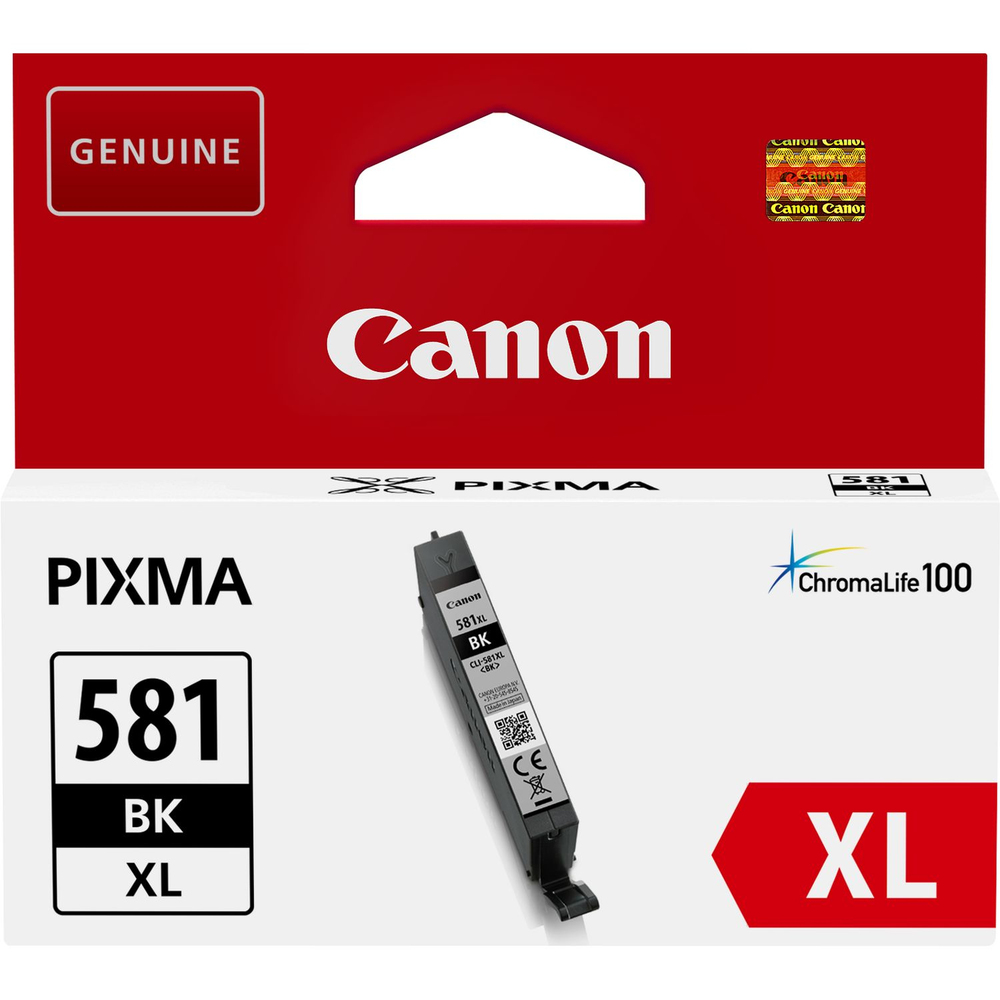 55628_2 Canon CLI-581XL BK Zwart 8,3ml - Afbeelding 1