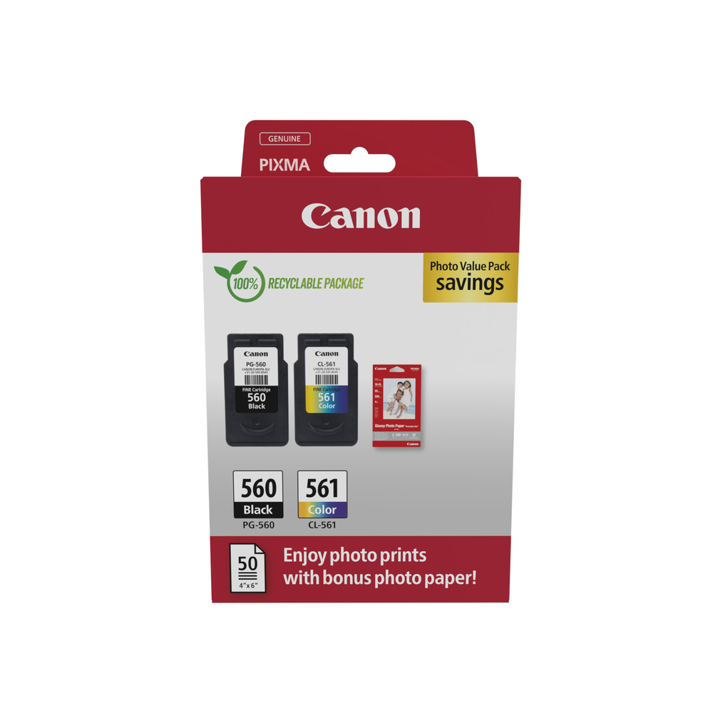 66764_1 Canon PG-560/CL-561 Combipack 15,8ml - Afbeelding 1