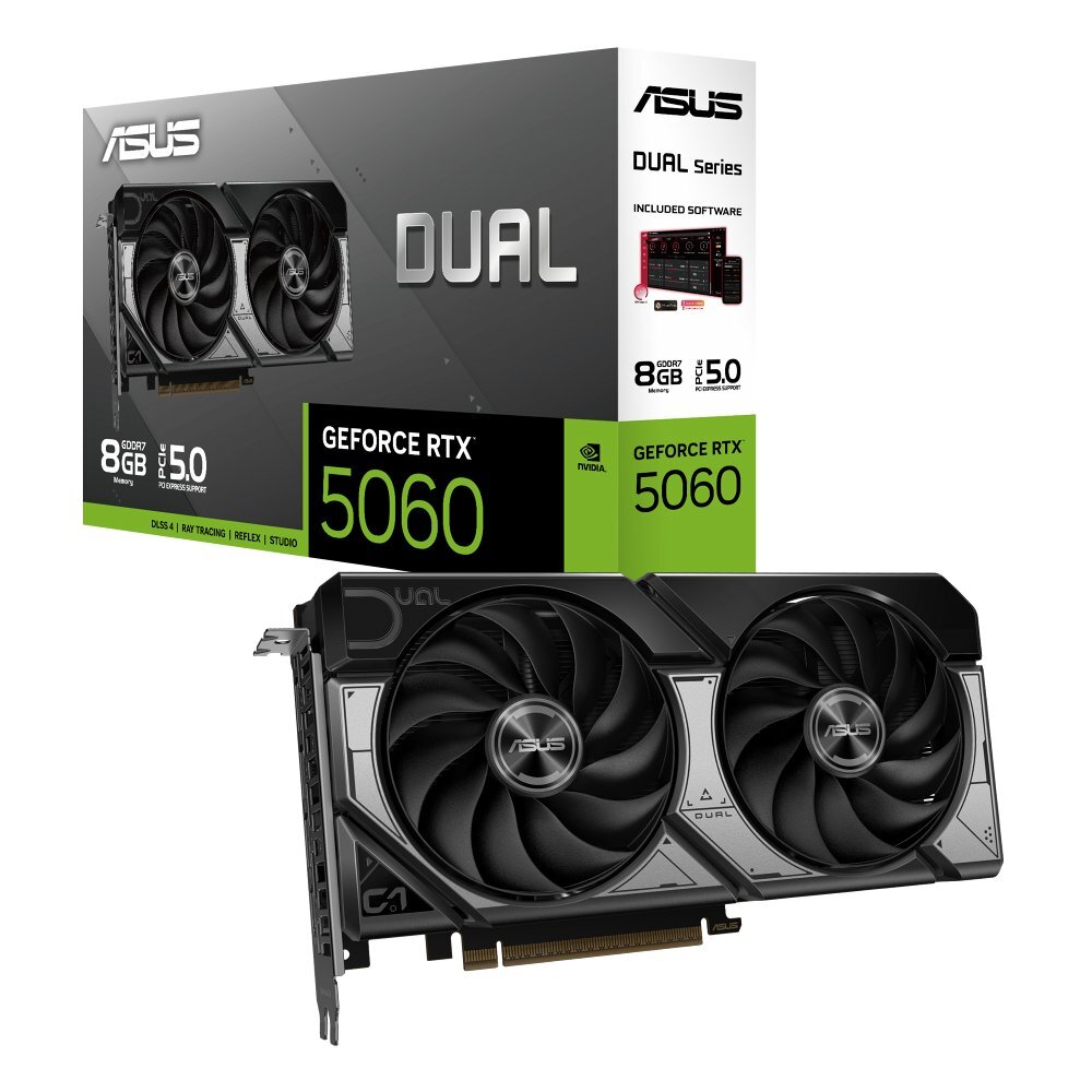 da29822561bb7ac4b65375c845be095666d05e1ecf85dcadab65e9df8b241b1d Asus Dual GeForce RTX 5060 8GB OC Edition GDDR7 - Afbeelding 1