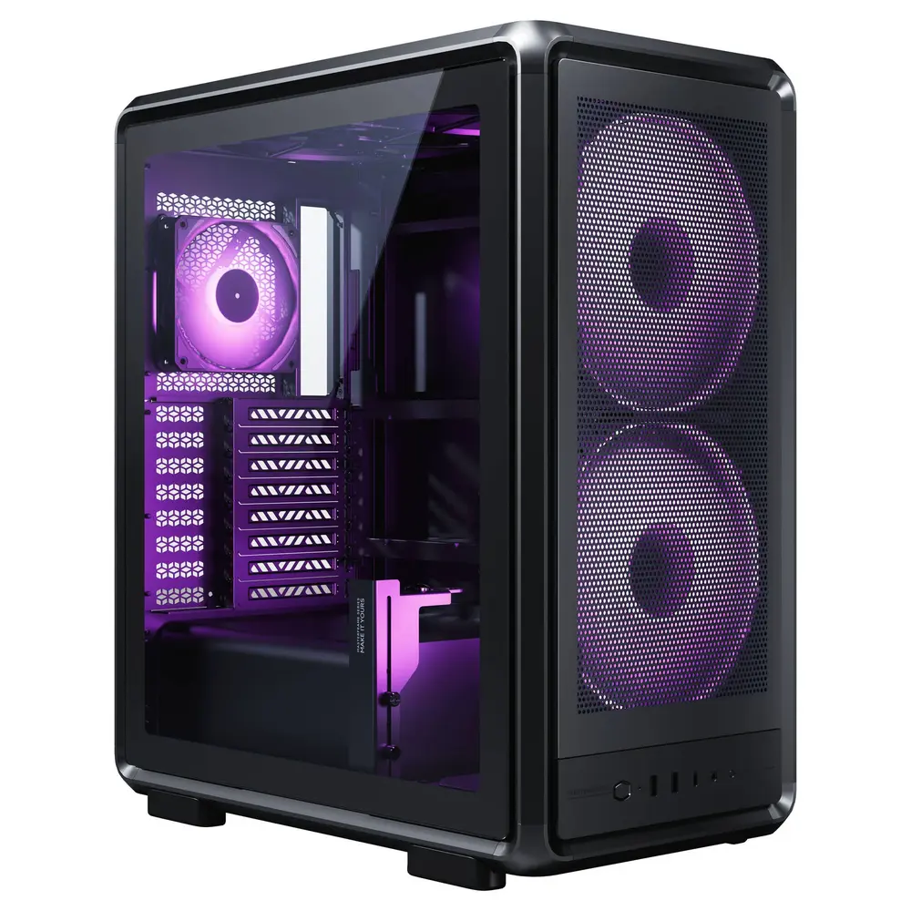 1778660099 Cooler Master MasterFrame 500 Mesh, ARGB fans, Zwart - Afbeelding 1