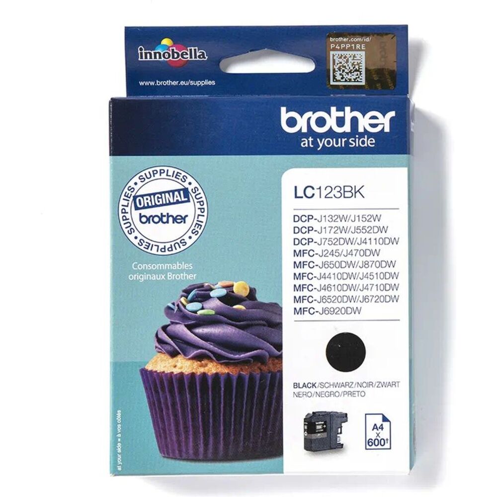 48330_brother-lc-123bk-inktcartridge-zwart Brother LC-123BK Zwart 13,4ml - Afbeelding 1