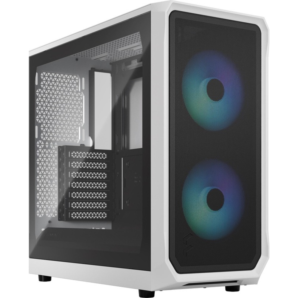 WB-23574_1_Fractal-Design-Focus-2-RGB-White-TG-Clear-Tint-Behuizing Fractal Design Design Focus 2 RGB White TG Clear Tint - Afbeelding 1