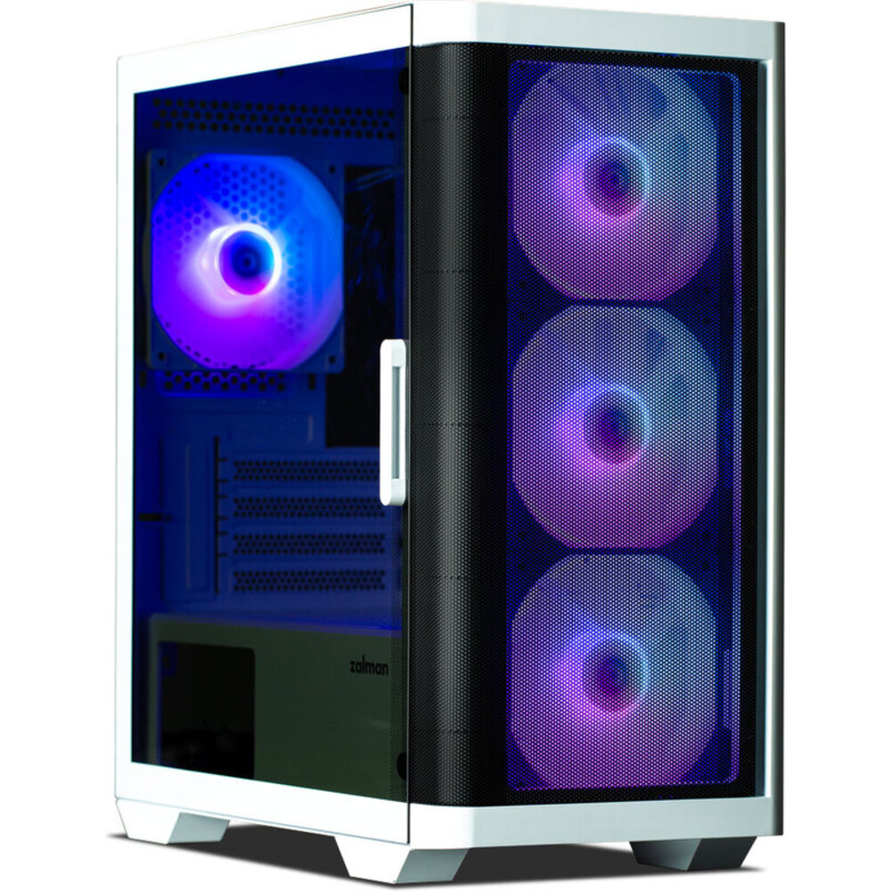 WB-24345_1_Zalman-M4-WHITE-computer-Mini-Tower-Zwart-Behuizing Zalman M4 Wit - Afbeelding 1