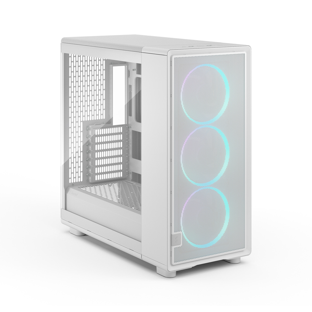 WB-26657_03_Epoch_XL_RGB_White_TG_Left-Front-Above Fractal Design Design Epoch XL, White TG RGB Clear Tint - Afbeelding 1