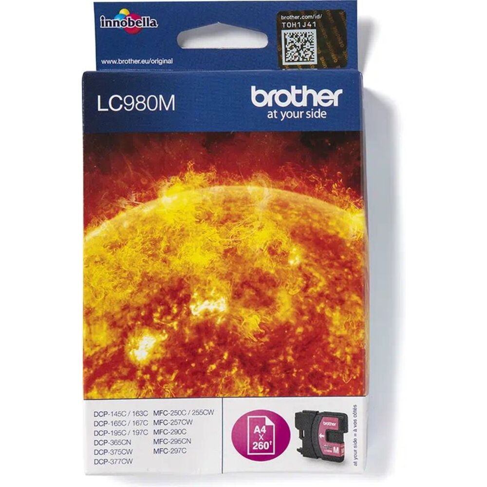 46026_brother-lc-980m-inktcartridge-magenta Brother LC-980M Magenta 5,5ml - Afbeelding 1