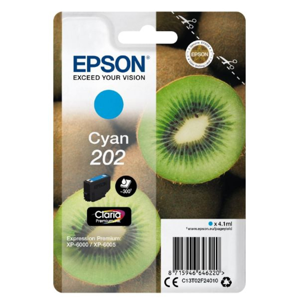 56237_1 Epson 202 Cyaan 4,1ml - Afbeelding 1