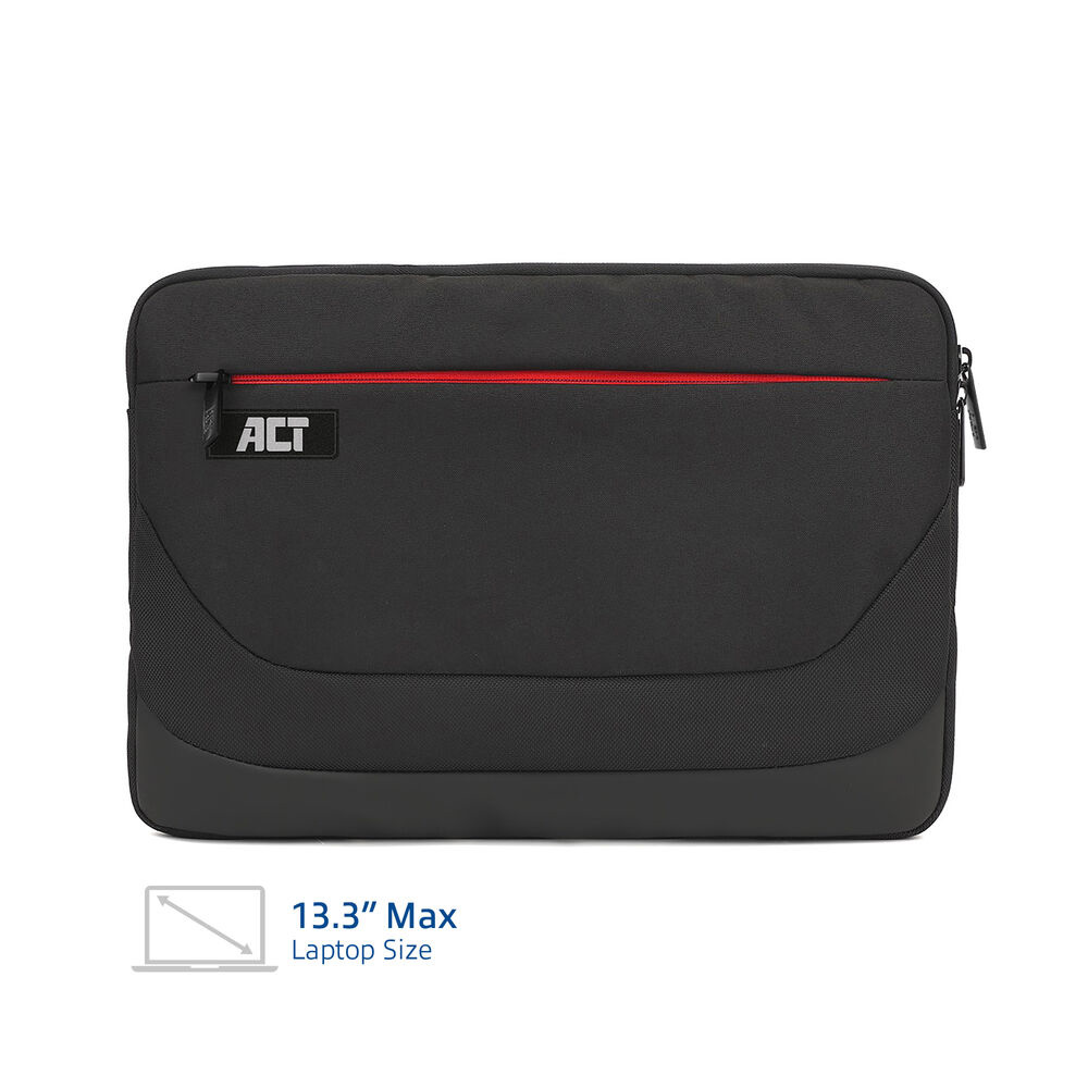 AC8575_ac8575_1 ACT Suburb Sleeve 13,3inch Zwart AC8575 - Afbeelding 1
