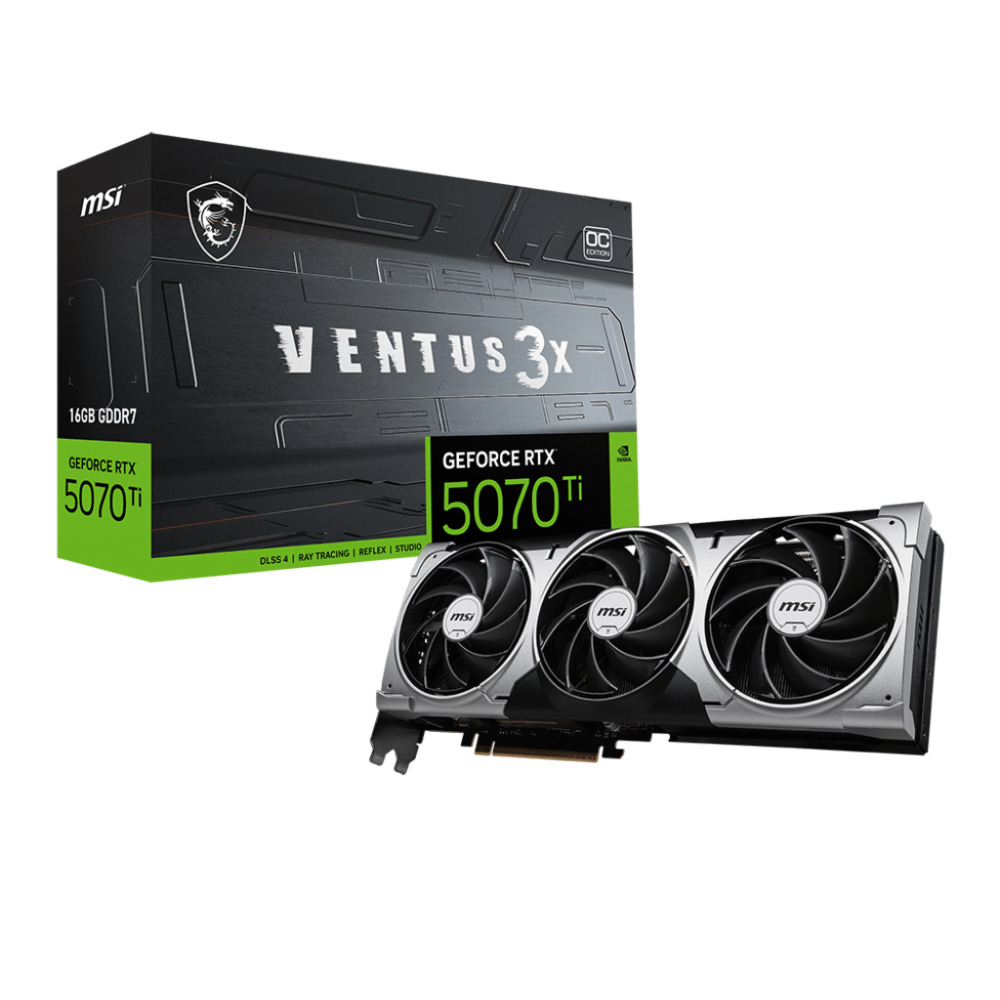 1741621341 MSI GeForce RTX5070Ti VENTUS 3X OC 16GB - Afbeelding 1