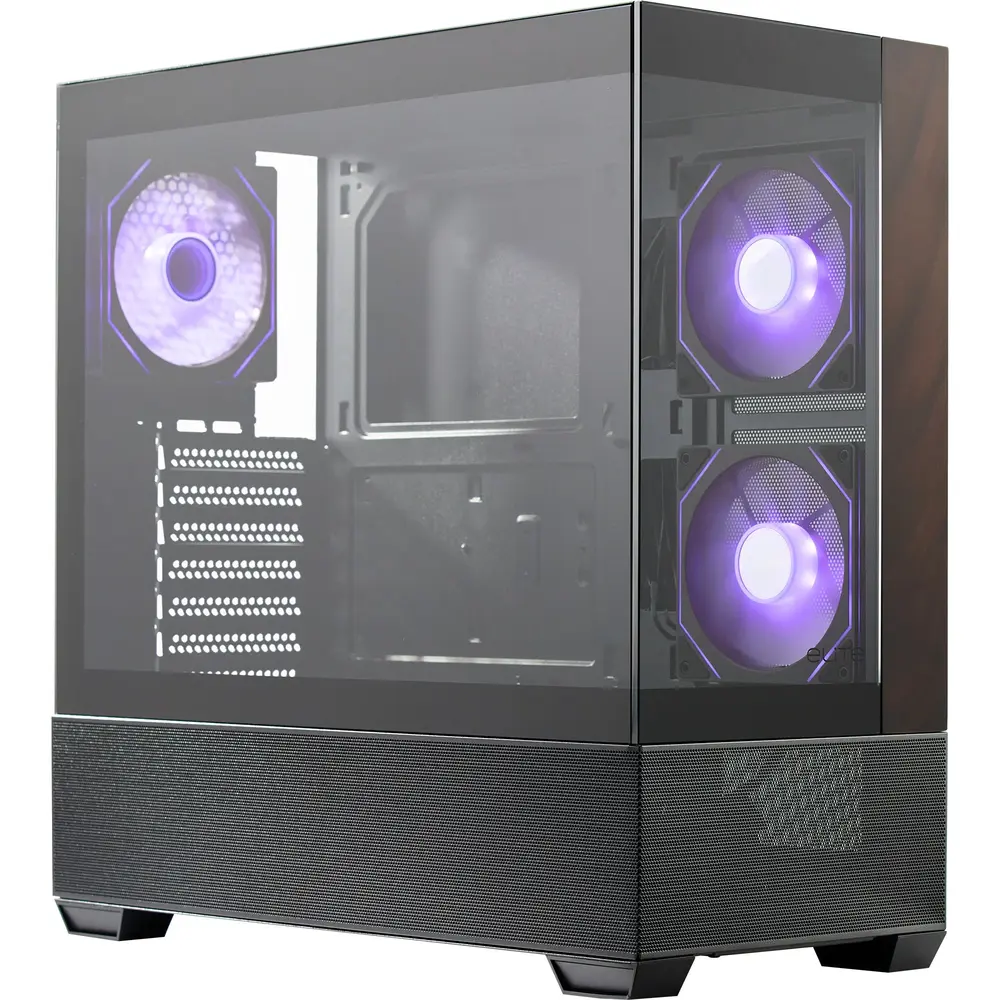 1778598751 Cooler Master Elite 690 Wood Zwart - Afbeelding 1
