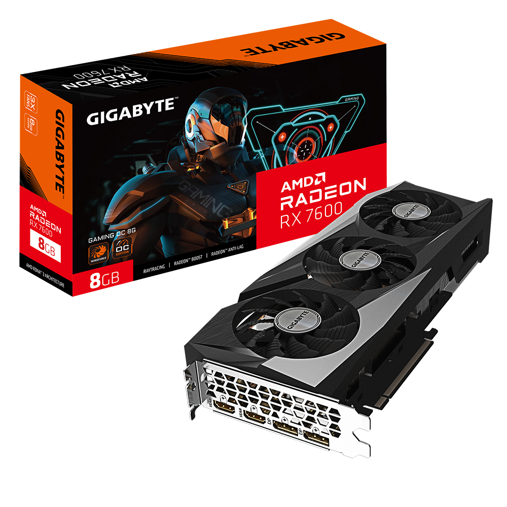 65124_1 Gigabyte RX 7600 Gaming OC 8G - Afbeelding 1