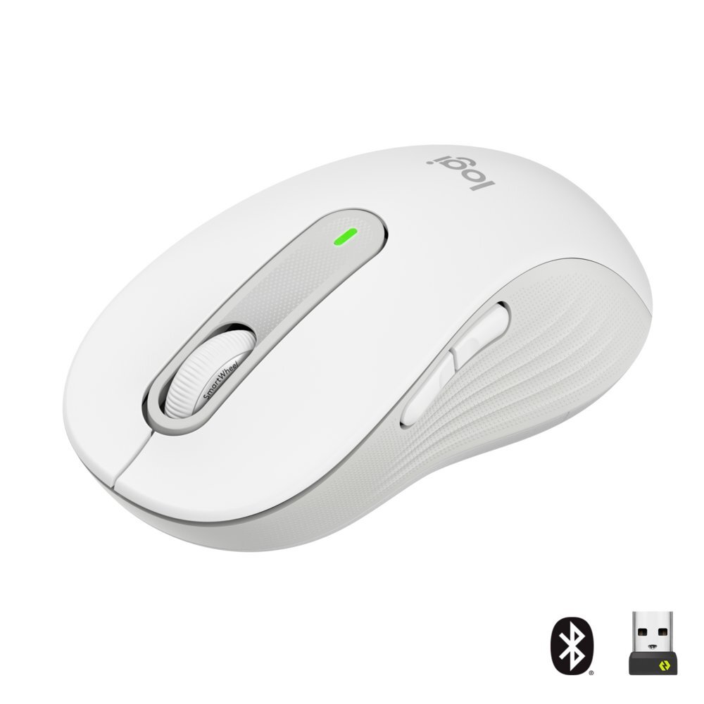 6d0bf621165fe106cdd934df3d1aa610e731f7cf099d7dff35672f0b610de6b0 Logitech Signature M650 Large Rechtshandig Wit - Afbeelding 1