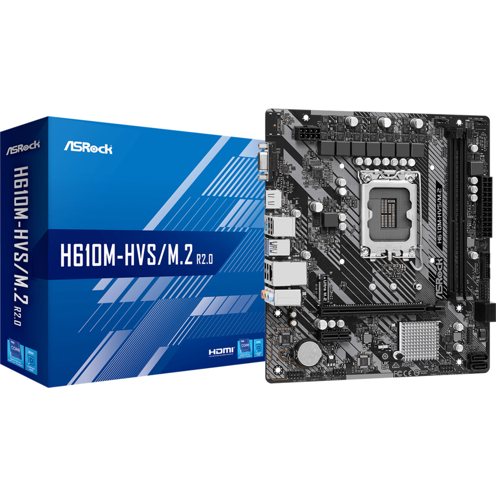 1704814190 ASRock H610M-HVS/M.2 R2.0 - DDR4 - Afbeelding 1