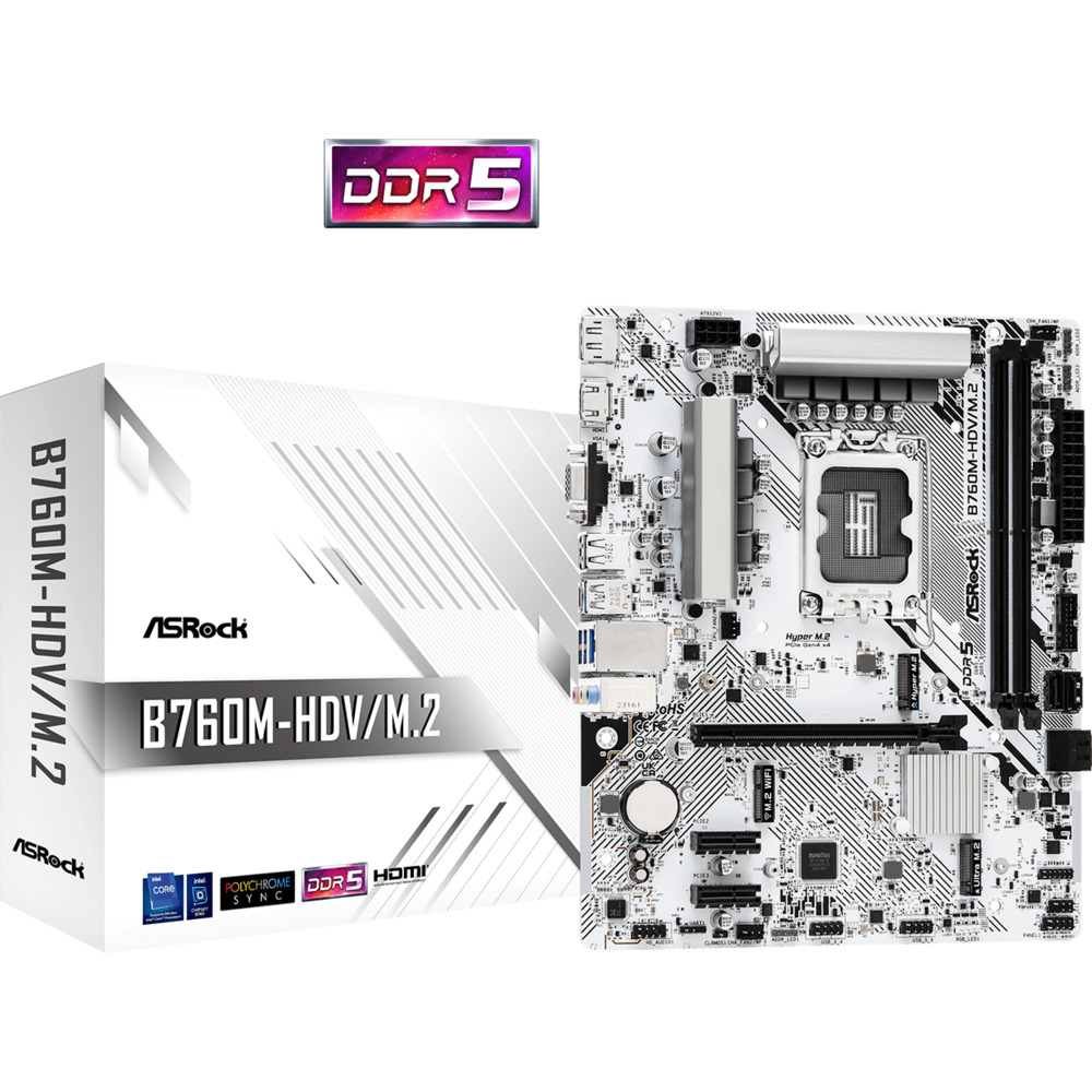 1709827800 ASRock B760M-HDV/M.2 DDR5 - Afbeelding 1