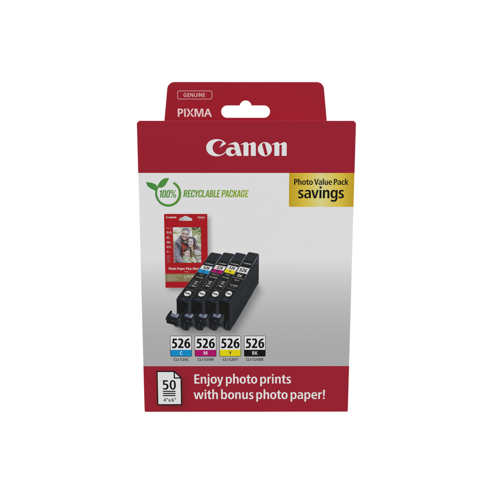 66060_1 Canon CLI-526 Combipack 36,0ml - Afbeelding 1