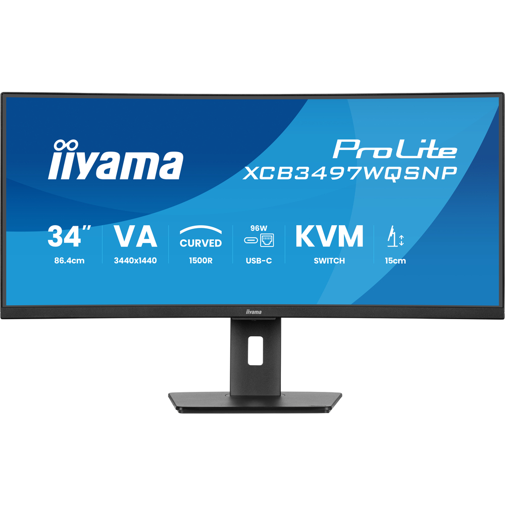 68459_3 Iiyama ProLite XCB3497WQSNP-B1 Curved Zwart - Afbeelding 1