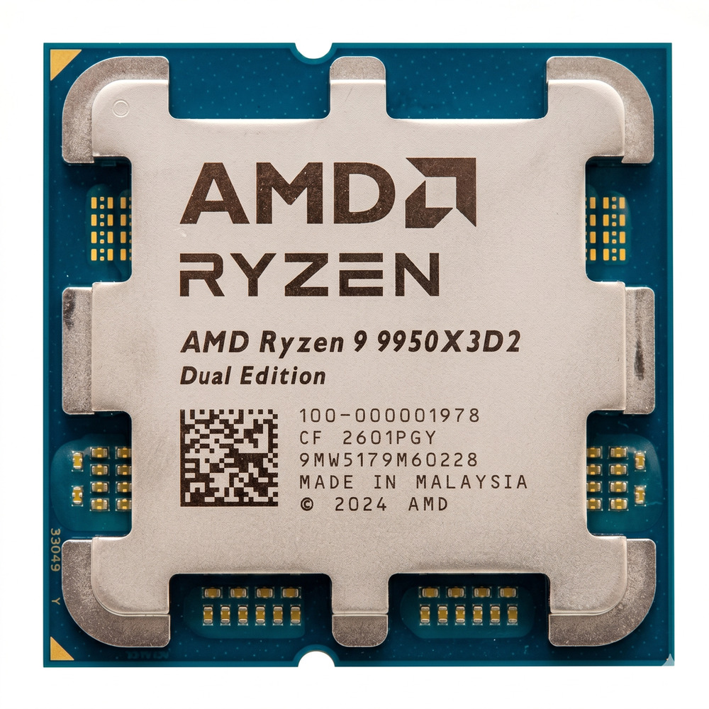 69507_ryzen_9_9950x3d2_tray AMD Ryzen 9 9950X3D2 Dual Edition Tray - Afbeelding 1