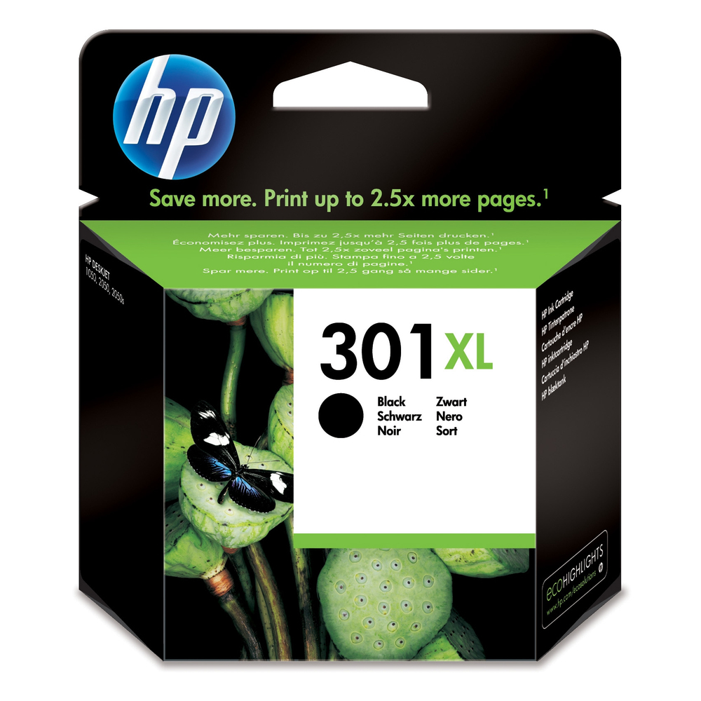 WB-3195_1 HP 301XL Zwart 6ml - Afbeelding 1